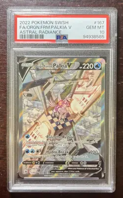 PSA 10 GEM MINT Origin Forme Palkia V 167/189 Astral Radiance Alt Art Pokemon - Image 1