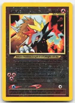Entei 34 Lightly Played Wizards Black Star Promos Reverse Holo Pokemon Card TCG - Image 1