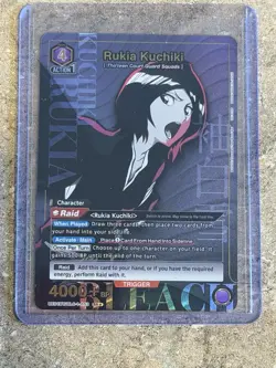 Bandai Union Arena Bleach Rukia Kuchiki Action Card SR Holo UE01BT/BL0-1-053 - Image 1