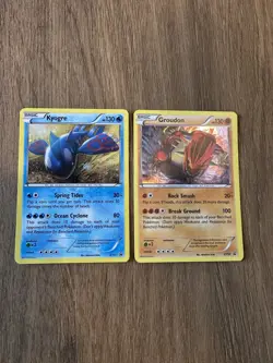 Pokemon TCG Kyogre XY51 & Groudon XY52 Black Star Promos Holo LP - Image 1