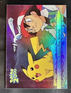 2000 Topps Pokemon The Movie 2000 Off To Save The World- Rainbow Foil #48 -NM/LP - Image 1