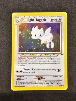 Pokemon - 2002 Neo Destiny Light Togetic 15/105 Holo Rare *SWIRL* - Image 1