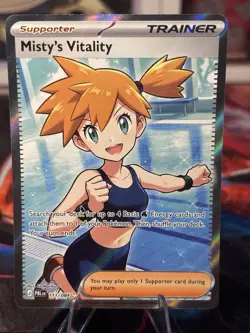 Pokemon 2026 ME Pitch Black Misty’s Vitality 111/084 Ultra Rare Fill Art NM - Image 1