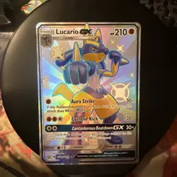 Lucario GX SV64/SV94 Hidden Fates: Shiny Vault Holo MINT Condition Pokemon - Image 1