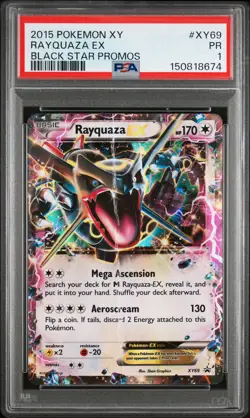 2015 POKEMON XY BLACK STAR PROMOS #XY69 RAYQUAZA EX PSA 1 - Image 1