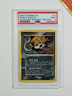 Pokemon PSA 9 Dark Raticate #17 Rev Foil EX Team Rocket Returns 2004 English - Image 1