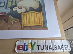 Pokemon x Van Gogh Museum Snorlax & Munchlax Art Print The Bedroom 30 x 40cm - Image 3