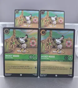 Disney Lorcana Mickey Mouse - Steamboat Pilot 80/204 Fabled Common Foil 4 Cards - Image 1