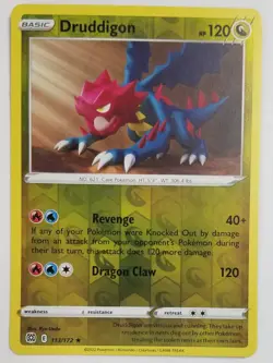 Druddigon 113/172 Reverse Holo RARE Pokemon Brilliant Stars Pokemon Card MINT - Image 1