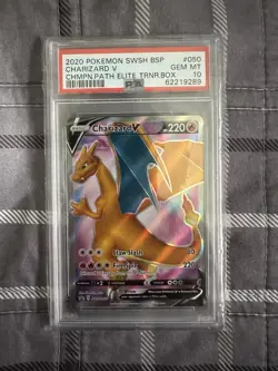 2020 Pokemon Champion's Path ETB Promo Charizard V SWSH050 - PSA 10 GEM MINT - Image 1