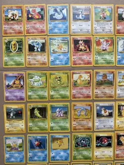 Complete Pokemon BASE Set Unlimited 70-Card Uncommon/Common Non-Holo Lot LP-NM - Image 2