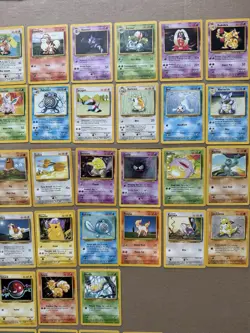 Complete Pokemon BASE Set Unlimited 70-Card Uncommon/Common Non-Holo Lot LP-NM - Image 4