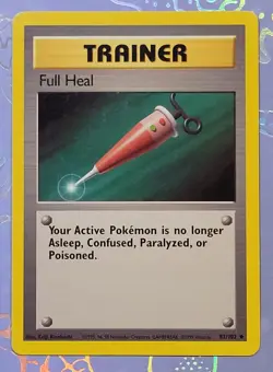 Full Heal 82/102 Base Set 1999 Pokemon Card NM - Image 1