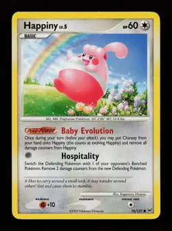 Happiny 76/127 Common Platinum Pokemon Cards - Image 1