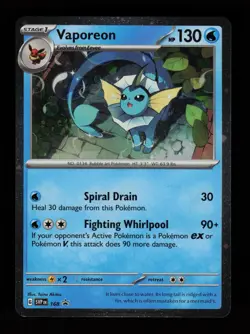 Vaporeon (Cosmos Holo) 168 Promo Scarlet & Violet Promo Pokemon Cards - Image 1