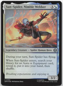 Sun-Spider, Nimble Webber 154 Marvel's Spider-Man Magic: The Gathering Foil NM - Image 1