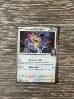 Team Rocket's Meowth 149/182 Cosmos Promo Holo - Destined Rivals Pokemon TCG (1) - Image 1