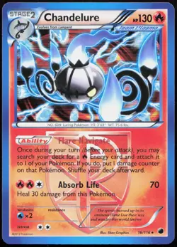 Chandelure Holo Rare PLASMA FREEZE 16/116 LP - Image 1