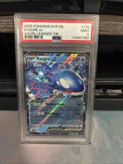 Pokemon TCG Kyogre EX 178 Scarlet & Violet Azure Legends Black Star Promo PSA 9 - Image 1