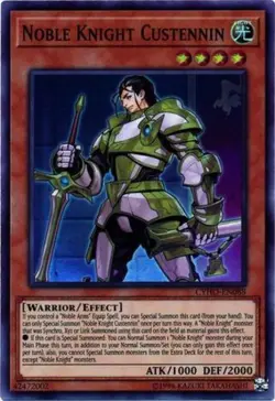 3 x Noble Knight Custennin - CYHO-EN088 - Super Rare - Unlimited Edition Near Mi - Image 1