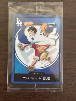 2026 ONE PIECE LOS ANGELES DODGERS MONKEY D LUFFY DON CARD PROMO 7/2/26 SEALED - Image 1
