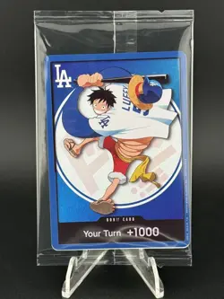 2026 ONE PIECE LOS ANGELES DODGERS MONKEY D LUFFY DON CARD PROMO 7/2/26 SEALED - Image 1