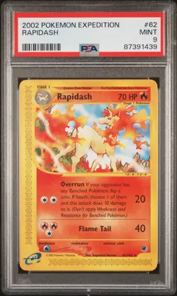 2002 POKEMON EXPEDITION #62 RAPIDASH PSA 9 - Image 1