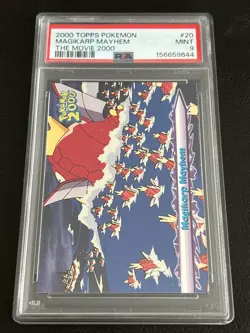 Topps Pokemon the Movie 2000 #20 Magikarp Mayhem PSA 9 MINT NON HOLO - Image 1