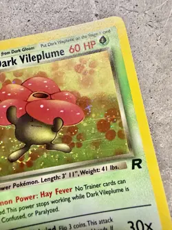 Pokemon Dark Vileplume 13/82 1st Edition Holo Rare Team Rocket Swirl WOTC (2000) - Image 5