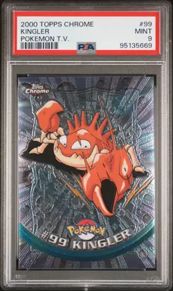 2000 TOPPS CHROME POKEMON T.V. #99 KINGLER PSA 9 - Image 1