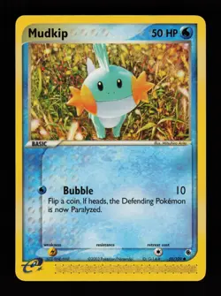 Mudkip 59/109 Common Ruby & Sapphire Pokemon Cards - Image 1