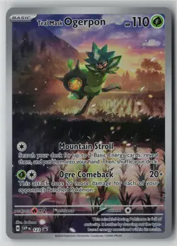 Teal Mask Ogerpon 123 Pokemon Scarlet & Violet Promo Near Mint Card (NM) 1 - Image 1