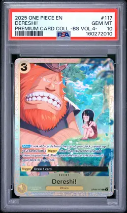 2025 ONE PIECE PREMIUM CARD COLLECTION -BEST SELECTION VOL.4 - DERESHI! PSA 10 - Image 1