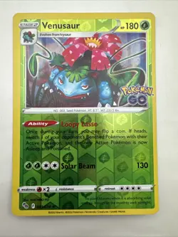 Pokemon TCG Venusaur Holo Card Pokemon Go 003/078 Rare - Image 1