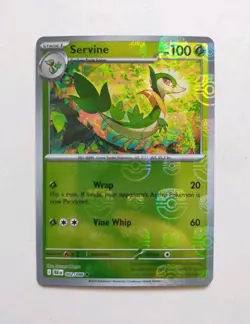 Servine Master Ball Reverse Holo Pokemon Card 002/086 NM Black Bolt English TCG - Image 1