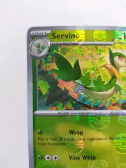 Servine Master Ball Reverse Holo Pokemon Card 002/086 NM Black Bolt English TCG - Image 5