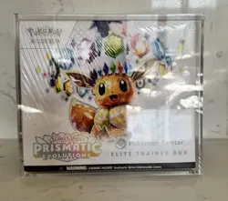 Prismatic Evolutions Pokemon Center Elite Trainer Box + Acrylic Case - Image 1