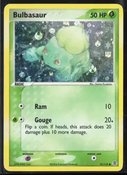 Bulbasaur 55/112 EX FireRed LeafGreen FRLG 2004 Reverse Holo Pokemon Card - Image 1