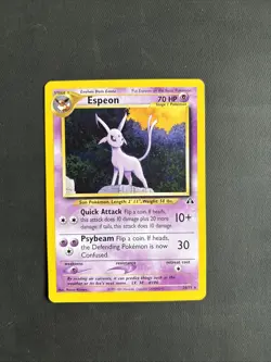 Pokemon TCG Espeon Neo Discovery 20/75 Regular Unlimited Rare Non Holo 2001 WOTC - Image 1
