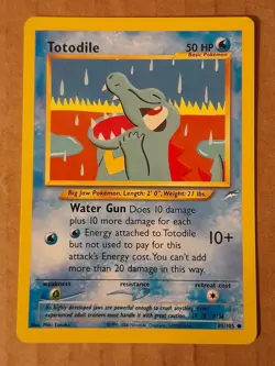 Pokemon Totodile 85/105 NEO Destiny NM See Pictures - Image 1