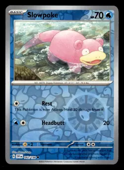 Slowpoke 042/198 Common Scarlet & Violet Pokemon Reverse Holo Near Mint - Image 1