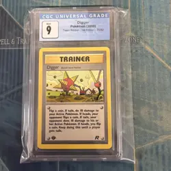 Digger 75/82 1st Edition Pokemon Team Rocket CGC 9 Mint - Image 1