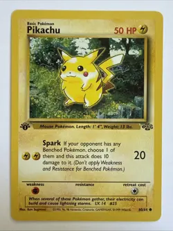Pikachu 1st Edition Pokemon 60/64 Jungle NM - Image 1