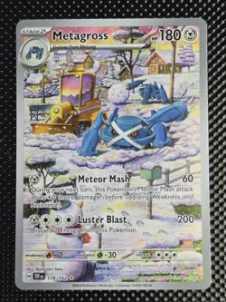 Pokemon TCG SV05 Temporal Forces Metagross 178/162 IR Full Art Holo - Image 1