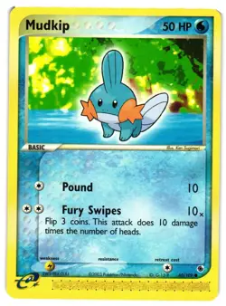 Pokemon TCG Mudkip 60/109 Common Ruby and Sapphire LP - Image 1