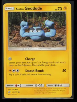 Alolan Geodude 35/181 Pokemon Team Up Common Near Mint - Image 1