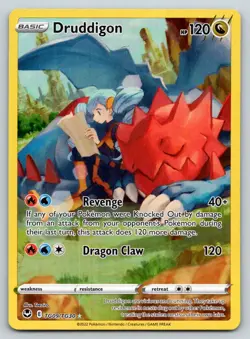 DRUDDIGON TG09/TG30 HOLO SILVER TEMPEST TRAINER GALLERY POKEMON HOLO NM TEEZIRO - Image 1