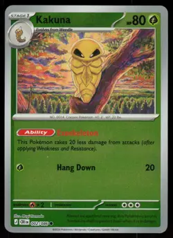 Kakuna 002/086 Common Chaos Rising Pokemon Reverse Holo Near Mint - Image 1