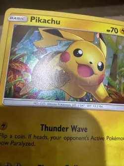 GALAXY HOLO Pikachu SM76 Pokemon Black Star Promo Holographic Foil Rare - LP - Image 2