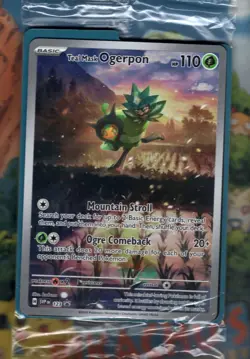 Pokemon TCG Teal Mask Ogerpon SVP123 Full Art Black Star Promo Sealed NM/M - Image 1